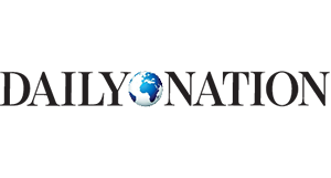 Daily Nation logo featuring black typography with a globe graphic replacing the letter “O”