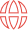 Red globe icon representing global communication, international connectivity, or worldwide networks