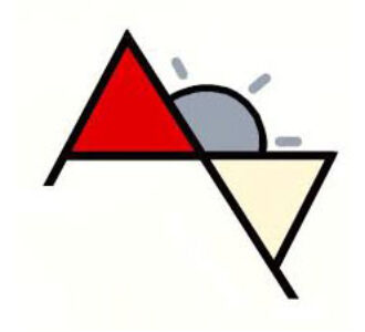 IES Alba Plata logo featuring geometric shapes and a rising sun symbol representing education, growth and innovation