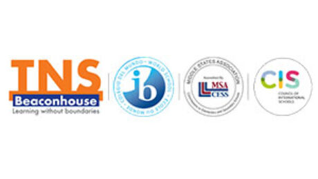 Beaconhouse TNS School logo featuring IB accreditation and international education standards promoting innovative learning and academic excellence