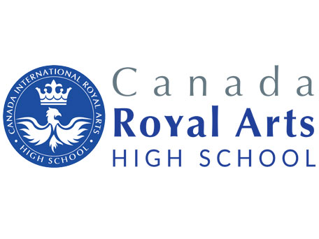 Canada Royal Arts High School logo representing academic excellence, creativity and international education
