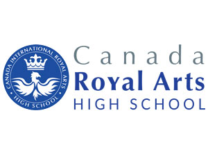 Canada Royal Arts High School logo representing academic excellence, creativity and international education