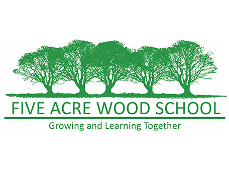 Five Acre Wood School logo featuring a row of trees symbolising growth, learning and educational development