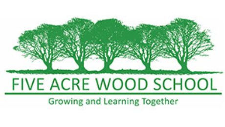 Five Acre Wood School logo featuring a row of trees symbolising growth, learning and educational development