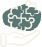 Icon depicting a hand supporting interconnected minds, representing collective agency, collaboration, leadership, and shared responsibility.