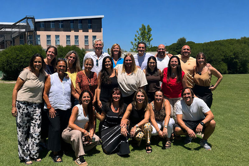 Northfield School educators and staff gathered outdoors during a professional development and team collaboration event