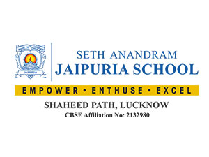Seth Anandram Jaipuria School logo representing academic excellence, student empowerment, innovation and holistic education in Lucknow