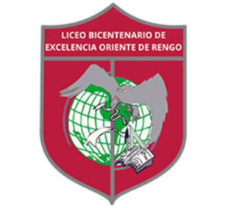 Liceo Bicentenario de Excelencia Oriente de Rengo logo featuring a globe, condor and academic symbols representing excellence in education