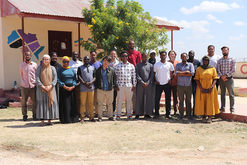 Faculty and staff members at Abaarso School of Science and Technology gathered for a group photograph on campus