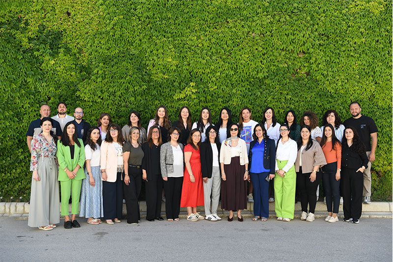 Teachers and staff members gathered for a group photo at Leila C. Saad SABIS School El-Metn