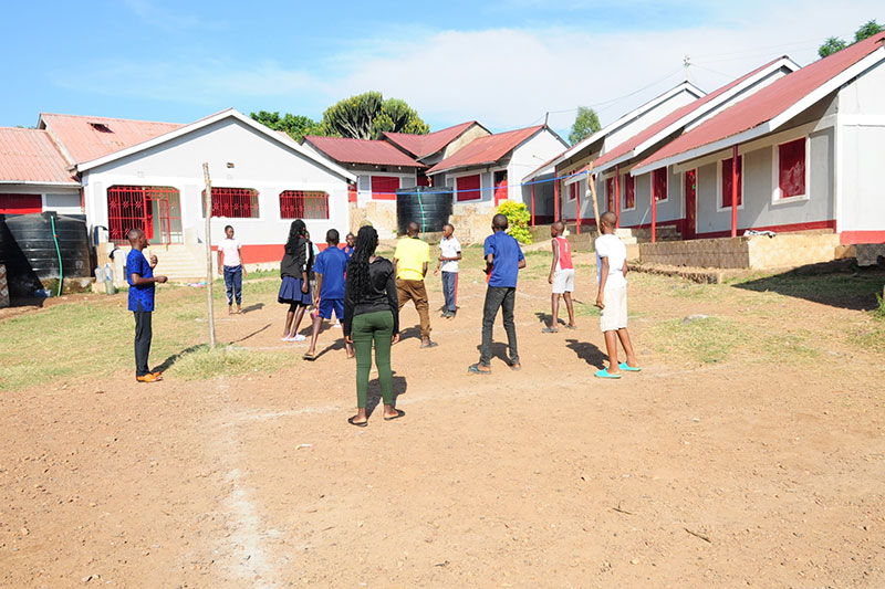 Students participating in outdoor sports and recreational activities at Roshen Lakeview Academy