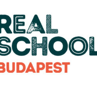 Official logo of Real School Budapest featuring the school name in a modern and creative typographic design.