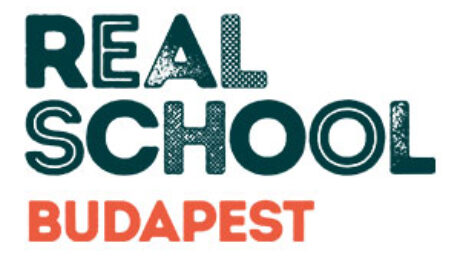 Official logo of Real School Budapest featuring the school name in a modern and creative typographic design.