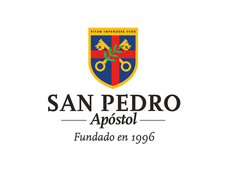 San Pedro Apóstol School logo representing academic excellence, values-based education, and student development since 1996.