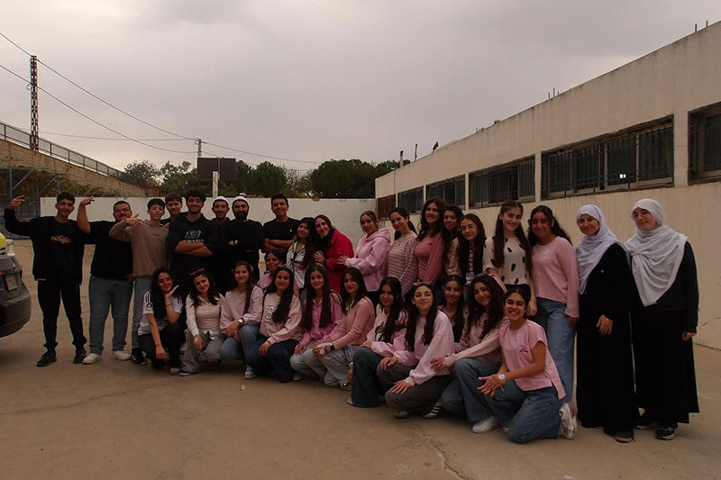Students and educators participating in a school community event and group gathering at Wadi Al Azhar School