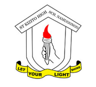 St Kizito High School Nansana logo featuring a torch symbol representing knowledge, leadership and educational excellence