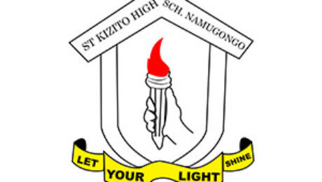 St Kizito High School Nansana logo featuring a torch symbol representing knowledge, leadership and educational excellence