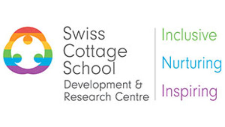 Official logo of Swiss Cottage School Development & Research Centre featuring the values Inclusive, Nurturing, and Inspiring.