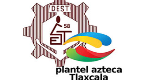 Official logo of CECyTE EMSaD 58 Plantel Azteca Tlaxcala featuring the institution emblem and colourful educational branding.