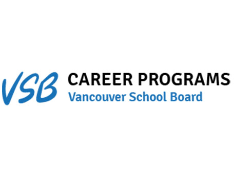 VSB Career Programs logo for Vancouver School Board featuring blue and black text