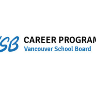 VSB Career Programs logo for Vancouver School Board featuring blue and black text