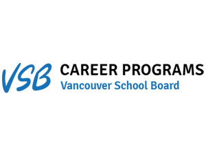 VSB Career Programs logo for Vancouver School Board featuring blue and black text